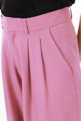 Eclatique Pink Rose Petal Pleats Pants