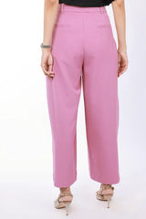 Pink Rose Petal Pleats pants
