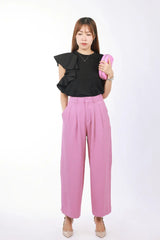 Pink Rose Petal Pleats pants
