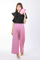 Pink Rose Petal Pleats pants
